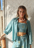 Vera blouse in Dusty Turquoise