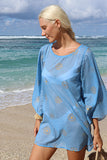 Camille mini dress - SUMMER BLUE GOLD
