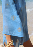 Camille mini dress - SUMMER BLUE GOLD