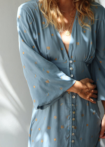 Moonlight midi dress in Dusty Blue