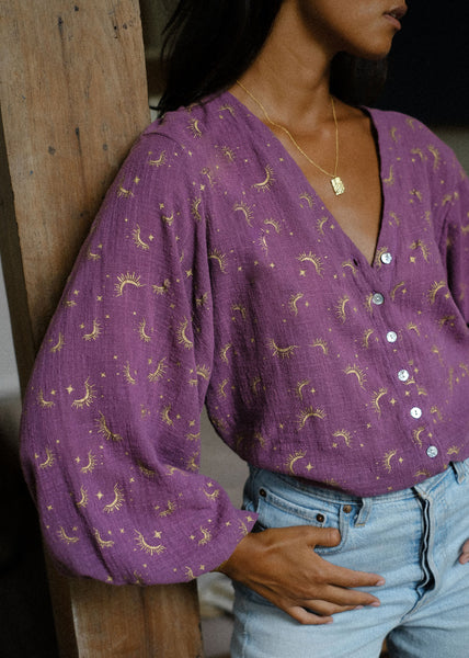 Chloe blouse in Cosmic Purple