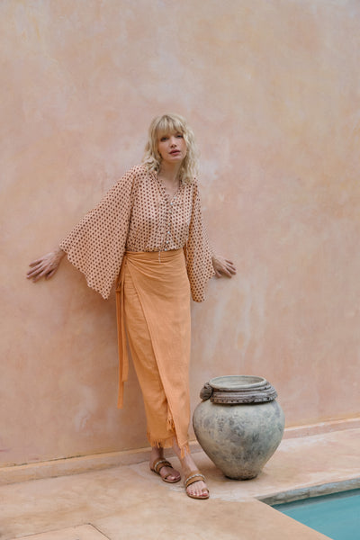 Pareo skirt in Apricot